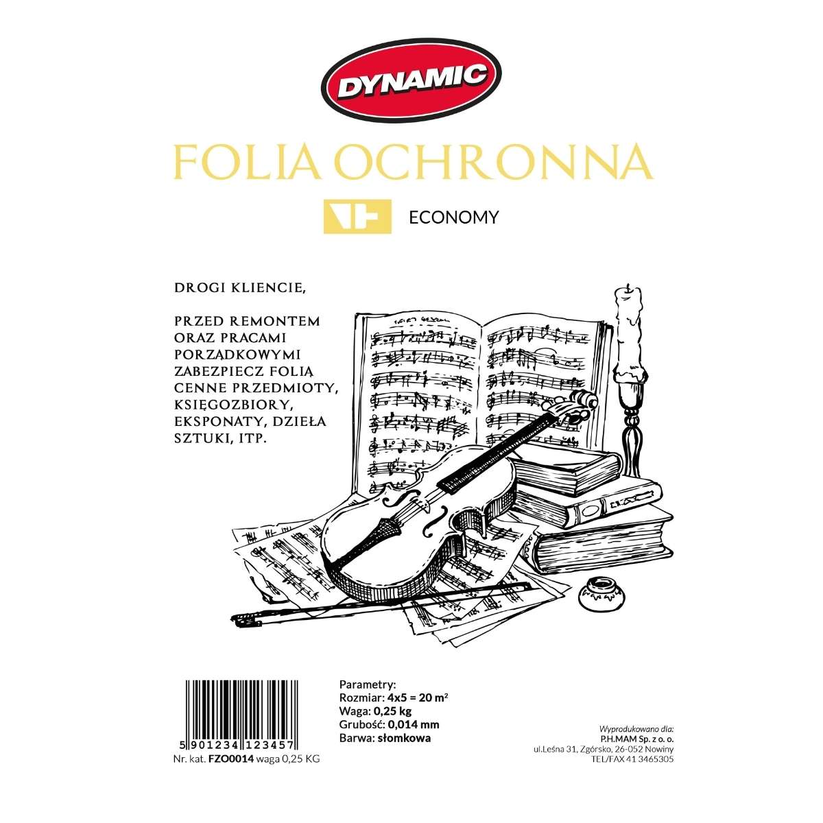 Folie Ochronne Malarskie DYNAMIC – 100% Oryginalny Granulat