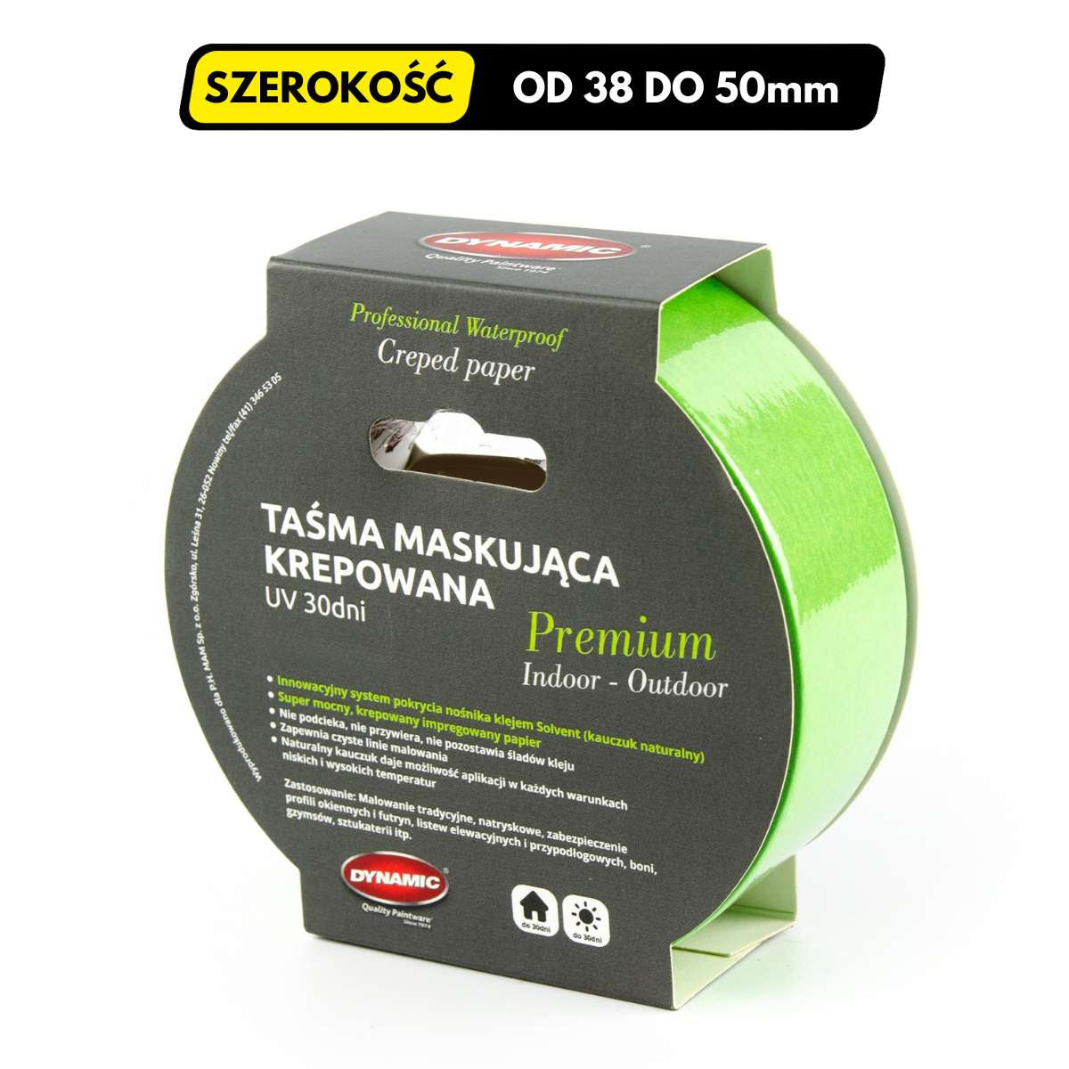 Taśma Maskująca Krepowana Wodoodporna DYNAMIC