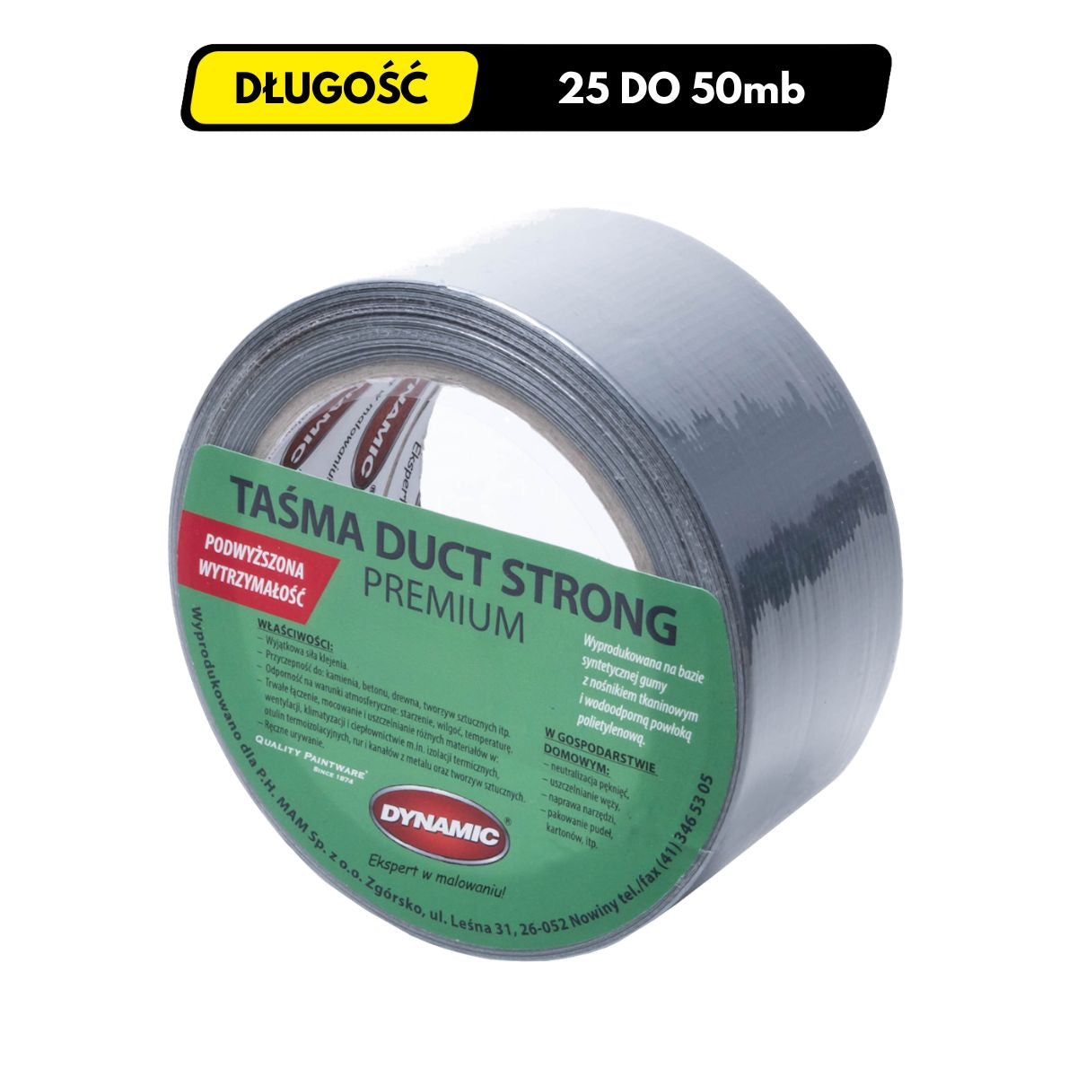 Taśma Naprawcza Srebrna DUCT TAPE STRONG DYNAMIC