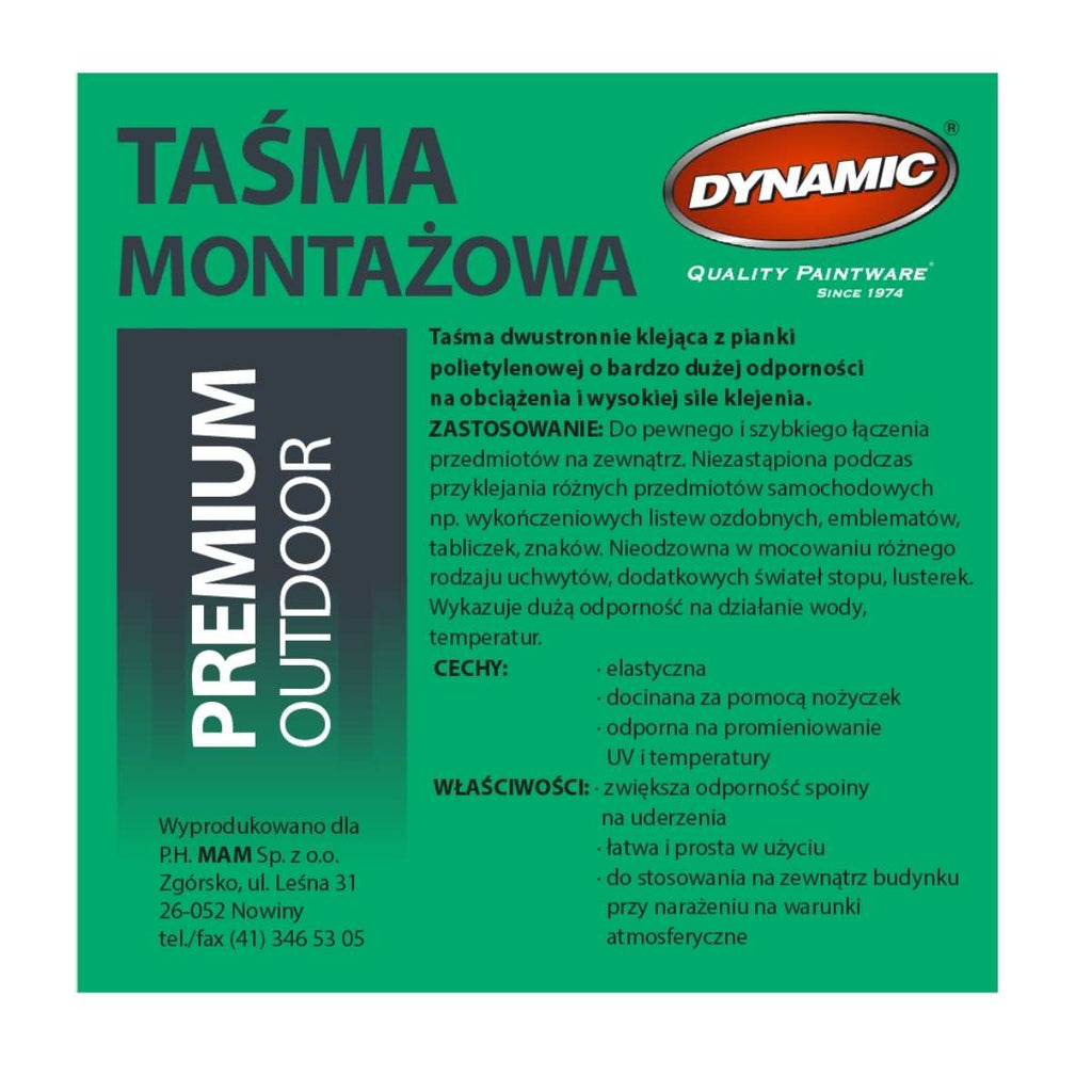 Taśma Montażowa Dwustronna PREMIUM OUTDOOR