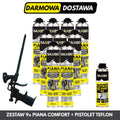 Zestaw Montażowy Expert: 9x Piana Pistoletowa + Pistolet BLACK TEFLON + Czyścik